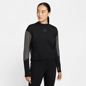 Nike Run Division Scuba Crew Sweatshirt Black Grey Women's Small S Vent DD5263